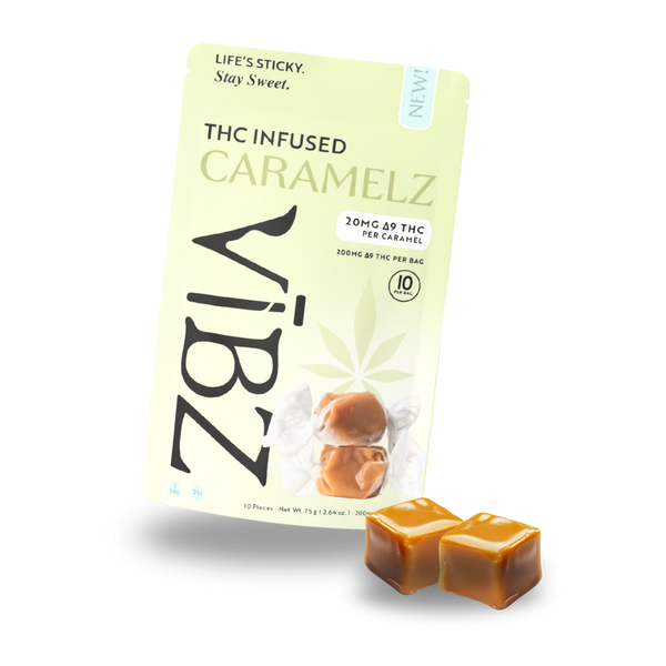 VĪBZ 20mg Delta 9 THC Caramels | 10-Pack Hemp Edibles - Modifi Brands