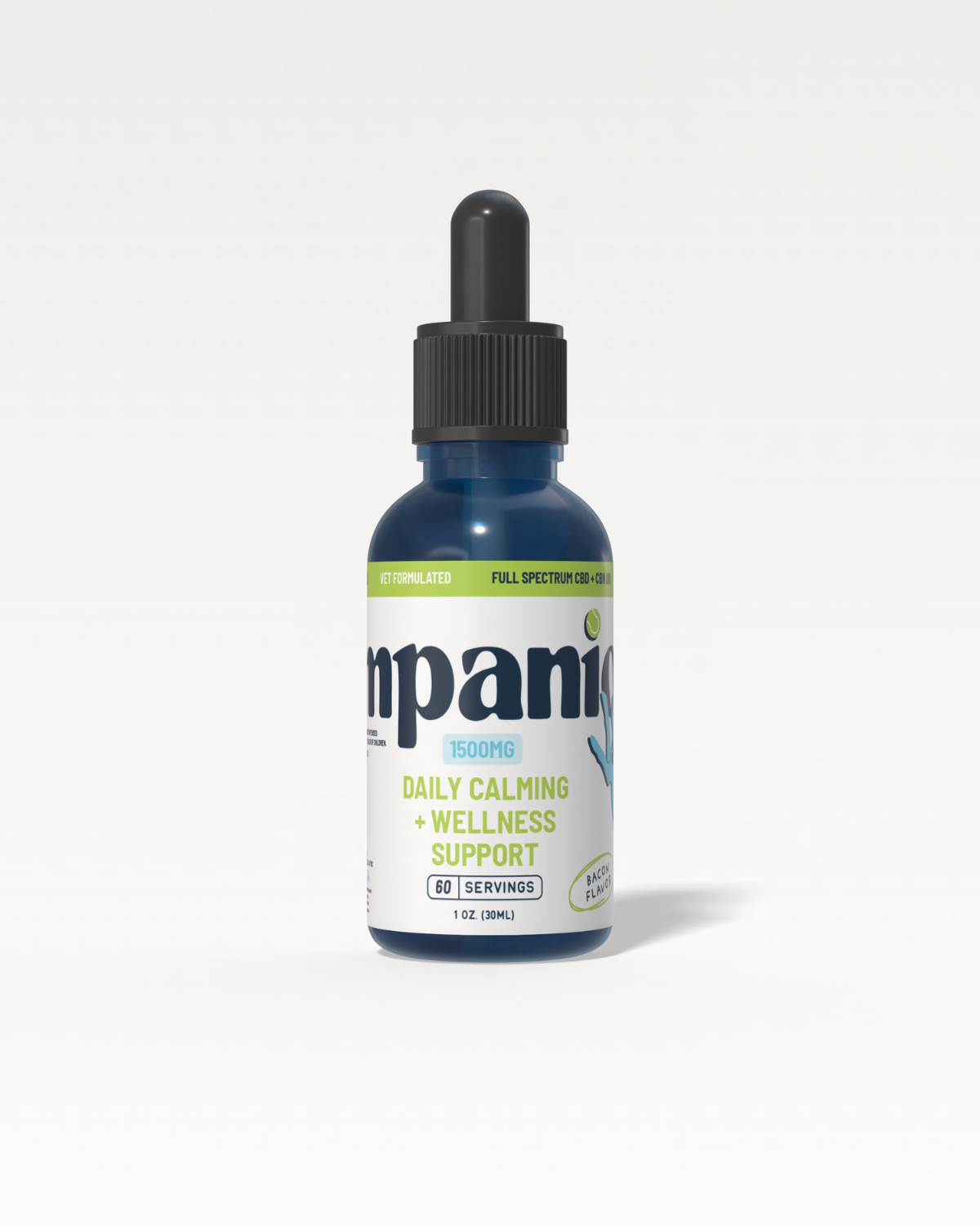 Bottle of pet product on a white background