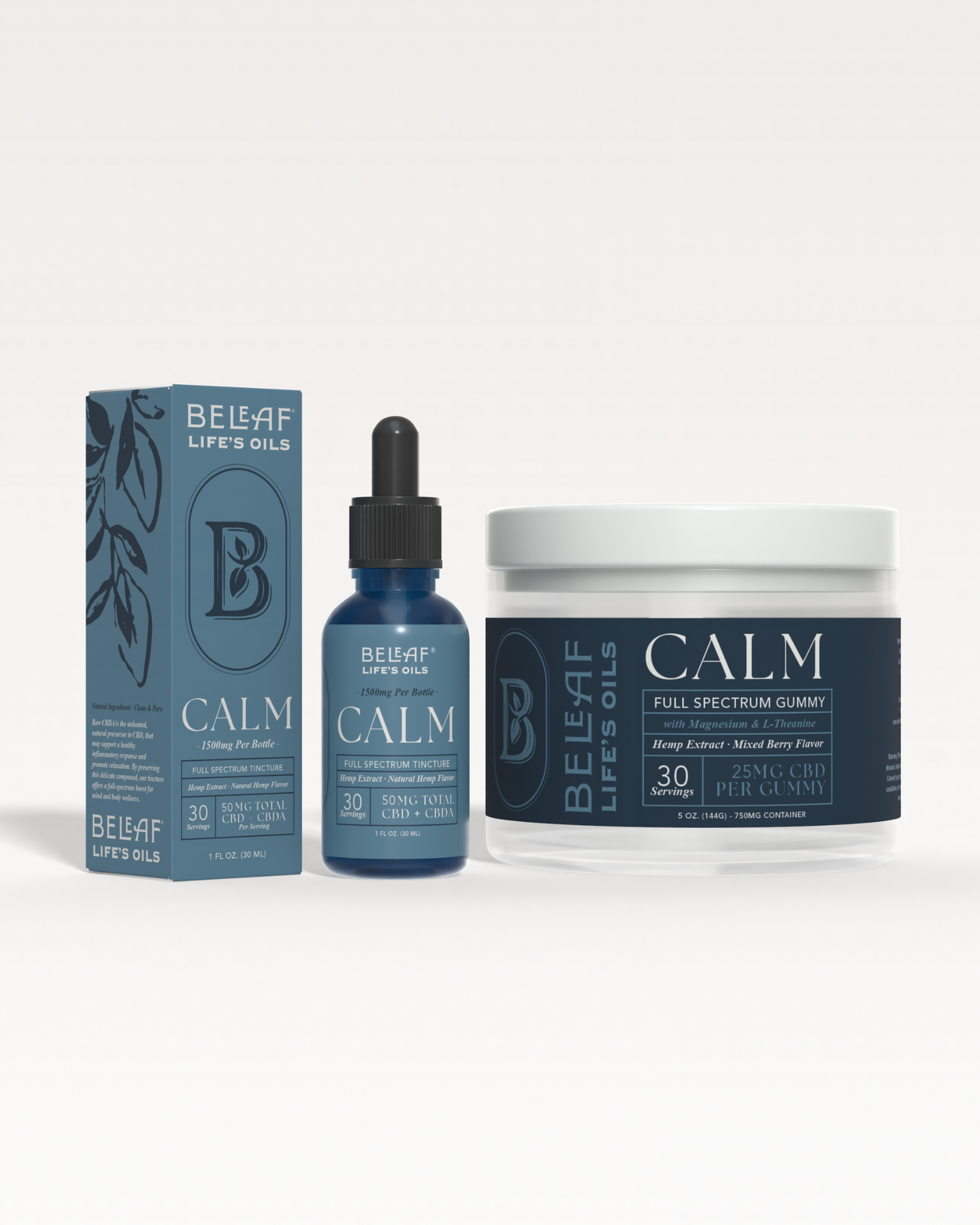 Calm Full Spectrum Gummy with L-Theanine + Magnesium + 1500mg Calm Tincture
