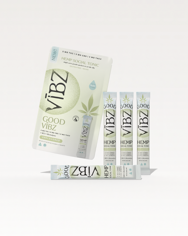 Good Vibz Hemp Social Tonic 4-Pack Unflavored Drink Mix